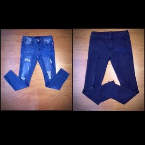 Bundle Distressed Skinny Jeans Size 9 (Item#115)
